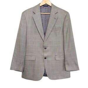 Brooks Brothers 1818 Madison Fit Blazer Jacket Silk Wool‎ Houndstooth Size 39 R